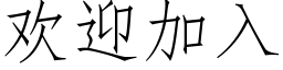 欢迎加入 (仿宋矢量字库)