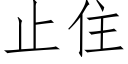 止住 (仿宋矢量字庫)