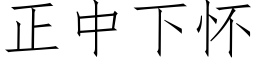 正中下懷 (仿宋矢量字庫)