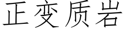 正变质岩 (仿宋矢量字库)