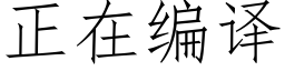 正在编译 (仿宋矢量字库)