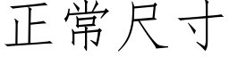 正常尺寸 (仿宋矢量字库)