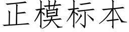 正模标本 (仿宋矢量字库)