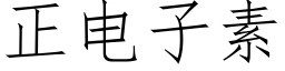 正電子素 (仿宋矢量字庫)