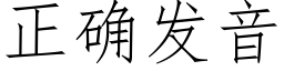 正确發音 (仿宋矢量字庫)