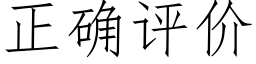 正确评价 (仿宋矢量字库)