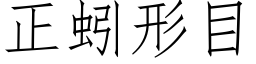 正蚓形目 (仿宋矢量字库)