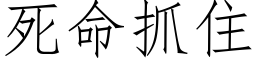 死命抓住 (仿宋矢量字庫)