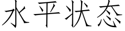 水平狀态 (仿宋矢量字庫)