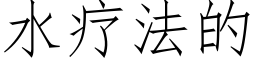 水療法的 (仿宋矢量字庫)