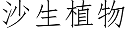 沙生植物 (仿宋矢量字库)