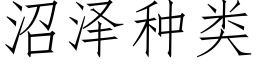 沼泽种类 (仿宋矢量字库)