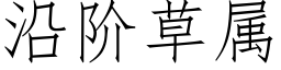 沿阶草属 (仿宋矢量字库)