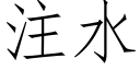 注水 (仿宋矢量字庫)