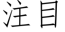 注目 (仿宋矢量字庫)