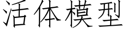 活体模型 (仿宋矢量字库)