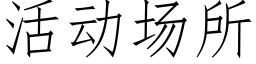 活动场所 (仿宋矢量字库)