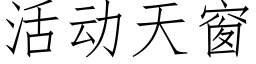 活动天窗 (仿宋矢量字库)