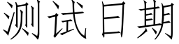 測試日期 (仿宋矢量字庫)