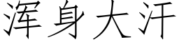 渾身大汗 (仿宋矢量字庫)