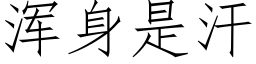 浑身是汗 (仿宋矢量字库)