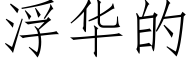 浮华的 (仿宋矢量字库)