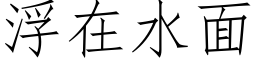 浮在水面 (仿宋矢量字库)