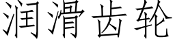 润滑齿轮 (仿宋矢量字库)