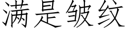 满是皱纹 (仿宋矢量字库)