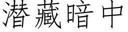 潜藏暗中 (仿宋矢量字库)