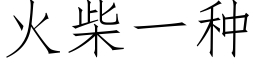 火柴一種 (仿宋矢量字庫)