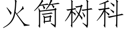 火筒树科 (仿宋矢量字库)