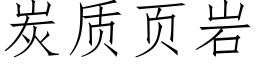 炭質頁岩 (仿宋矢量字庫)