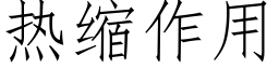 热缩作用 (仿宋矢量字库)