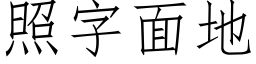 照字面地 (仿宋矢量字库)