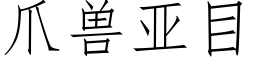 爪兽亚目 (仿宋矢量字库)