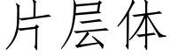 片层体 (仿宋矢量字库)