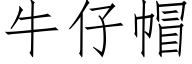 牛仔帽 (仿宋矢量字库)