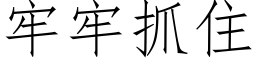 牢牢抓住 (仿宋矢量字库)