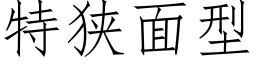 特狭面型 (仿宋矢量字库)