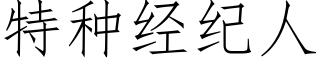 特种经纪人 (仿宋矢量字库)