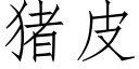 猪皮 (仿宋矢量字库)