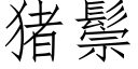 猪鬃 (仿宋矢量字库)