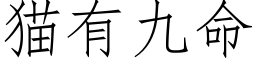 猫有九命 (仿宋矢量字库)