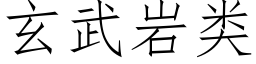 玄武岩类 (仿宋矢量字库)