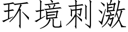 環境刺激 (仿宋矢量字庫)