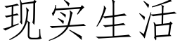 現實生活 (仿宋矢量字庫)