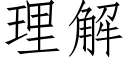 理解 (仿宋矢量字库)