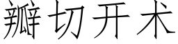 瓣切开术 (仿宋矢量字库)