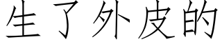 生了外皮的 (仿宋矢量字库)